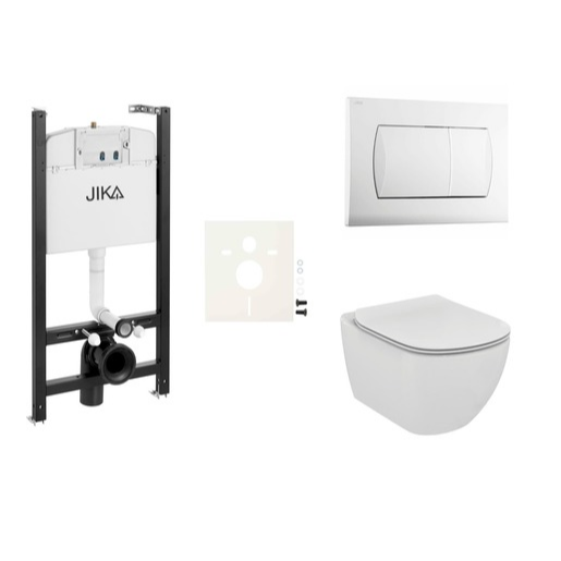 Cenově zvýhodněný závěsný WC set Jika do lehkých stěn / předstěnová montáž+ WC Ideal Standard Tesi SIKOJSTES1 Jika