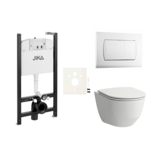 Cenově zvýhodněný závěsný WC set Jika do lehkých stěn / předstěnová montáž+ WC Laufen SIKOJSL1 Laufen