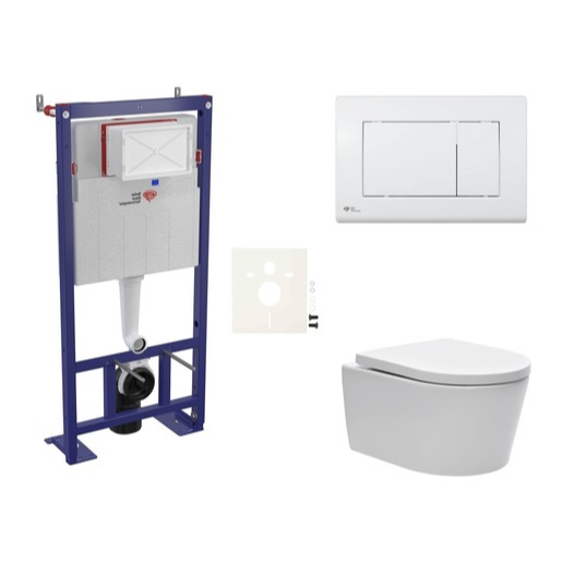 Cenově zvýhodněný závěsný WC set SAT do lehkých stěn / předstěnová montáž+ WC SAT Brevis SIKOSSBR20 SAT