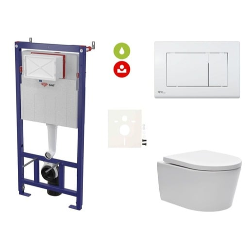 Cenově zvýhodněný závěsný WC set SAT do lehkých stěn / předstěnová montáž+ WC SAT Brevis SIKOSSBR20KECO SAT