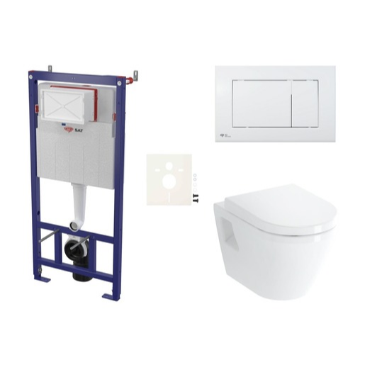 Cenově zvýhodněný závěsný WC set SAT do lehkých stěn / předstěnová montáž+ WC VitrA Integra SIKOSSINTBO20K SAT