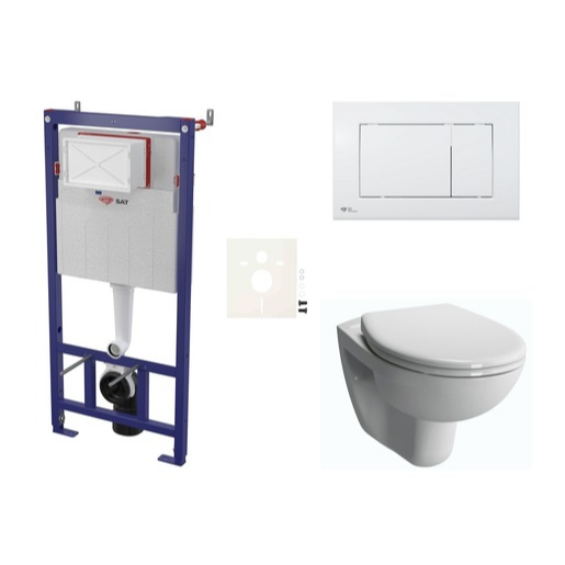 Cenově zvýhodněný závěsný WC set SAT do lehkých stěn / předstěnová montáž+ WC VitrA Normus SIKOSSNORBO20K SAT