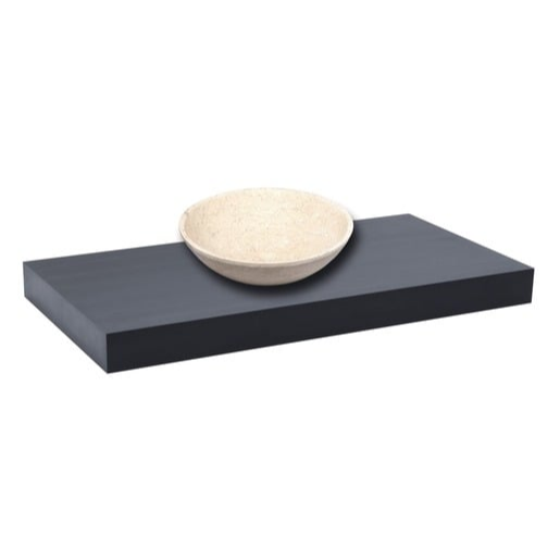 Deska pod umyvadlo bez umyvadla Naturel Dolce 100x8x50 cm černá mat DO10050BL Naturel