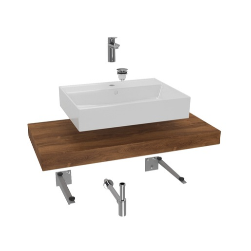 Koupelnová sestava Grohe s deskou pod umyvadlo Dolce 100x8x50 cm dub charleston KSETDO14 Grohe