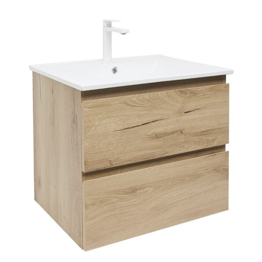 Koupelnová skříňka 2 zásuvková s umyvadlem SAT B-Way 59x50x45 cm dub mat BWAY260OAKU4B2 SAT