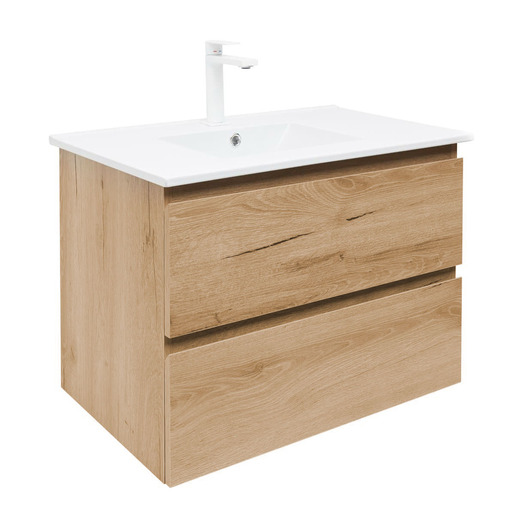 Koupelnová skříňka 2 zásuvková s umyvadlem SAT B-Way 79x50x45 cm dub mat BWAY280OAKU4B2 SAT