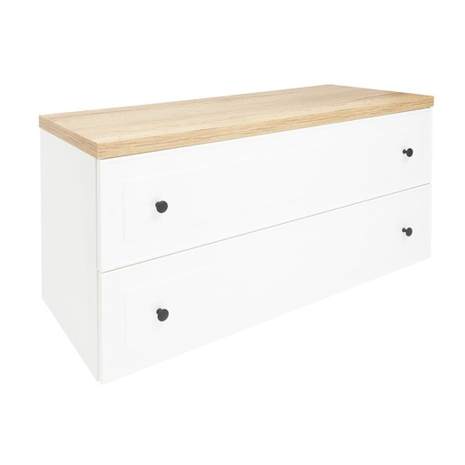 Koupelnová skříňka s krycí deskou Naturel Forli 120x53x46 cm bílá lesk FORLI120BIDBEZ Naturel