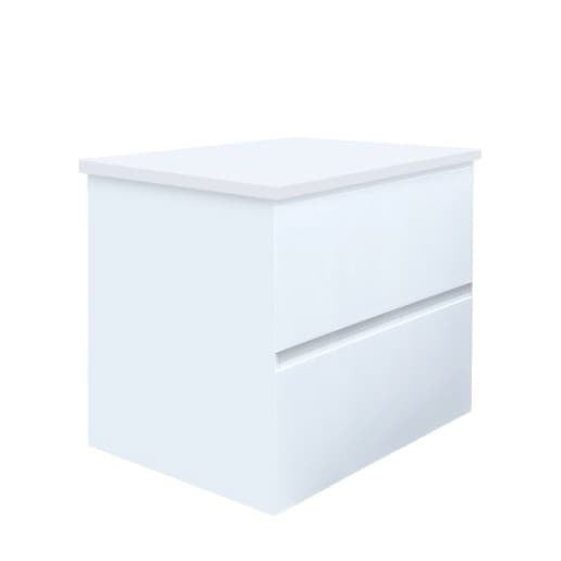 Koupelnová skříňka s krycí deskou SAT B-Way 59x50x45 cm bílá lesk BWAY260WDESK SAT