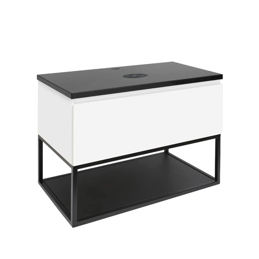 Koupelnová skříňka s krycí deskou SAT B-Way 59x50x45 cm bílá lesk BWAY60WZF SAT