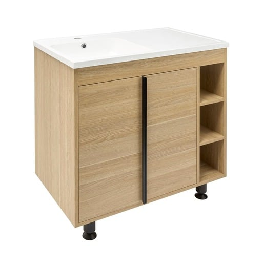 Koupelnová skříňka s umyvadlem Naturel Lucca 79x70x45 cm dub mat LUCCA80D Naturel