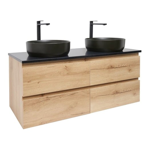 Koupelnová skříňka s umyvadlem SAT B-Way 119x50x45 cm dub mat BWAY2120OAKTKUBB SAT