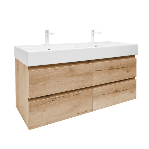 Koupelnová skříňka s umyvadlem SAT B-Way 119x50x45 cm dub mat BWAY2120OAKU2BB SAT