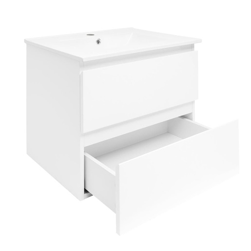 Koupelnová skříňka s umyvadlem SAT B-Way 59x50x45 cm bílá lesklá BWAY260WU4BI SAT