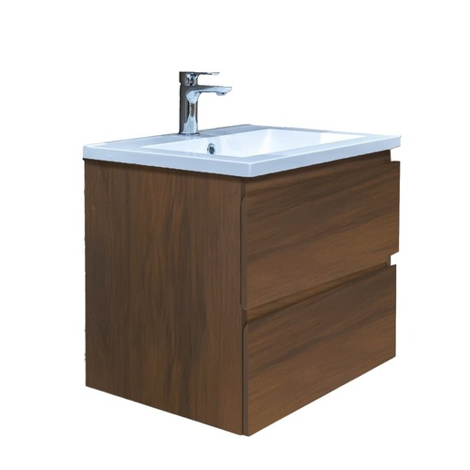 Koupelnová skříňka s umyvadlem SAT B-Way 59x50x45 cm ořech mat BWAY260NUTU SAT