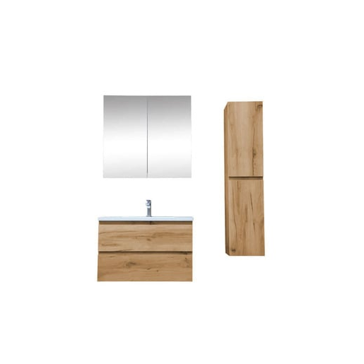 Koupelnová skříňka s umyvadlem SAT B-Way 79x50x45 cm dub mat KSETBWAY22 SAT
