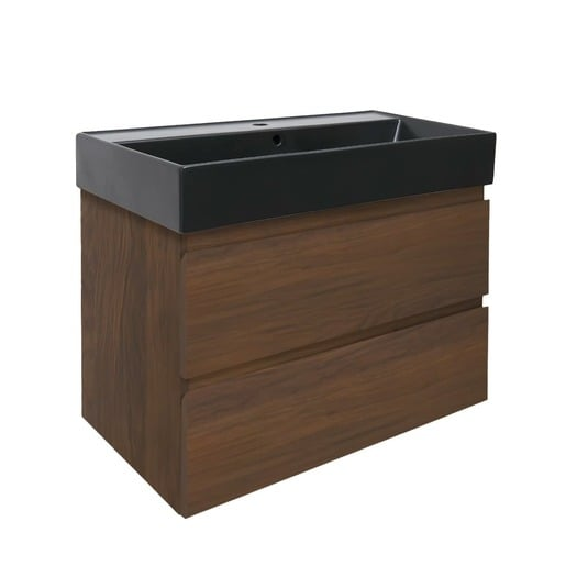 Koupelnová skříňka s umyvadlem SAT B-Way 80x30x45 cm ořech mat BWAY80NUTU4B SAT