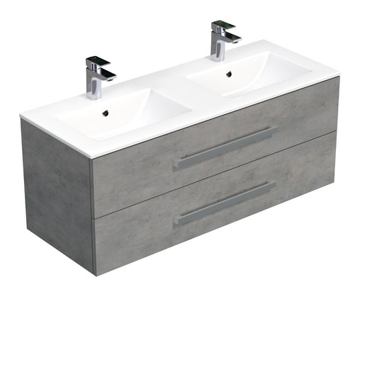 Koupelnová skříňka s umyvadlem SAT Cube Way 120x53x46 cm beton mat CUBE461202BEMOD SAT