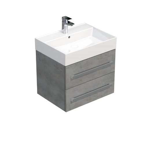 Koupelnová skříňka s umyvadlem SAT Cube Way 60x53x46 cm beton mat CUBE46602BESAT SAT