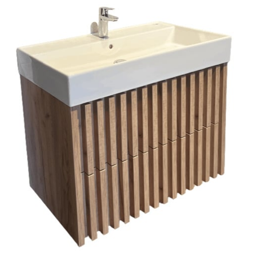 Koupelnová skříňka s umyvadlem SAT Delano 60x56x46 cm dub mat DELANO60ZDSAT SAT