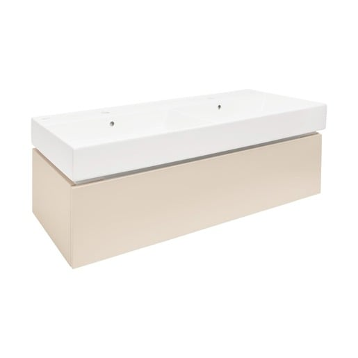 Koupelnová skříňka s umyvadlem SAT Feel 120x30x46 cm pískově béžová mat SATFEEL120BEU2 SAT