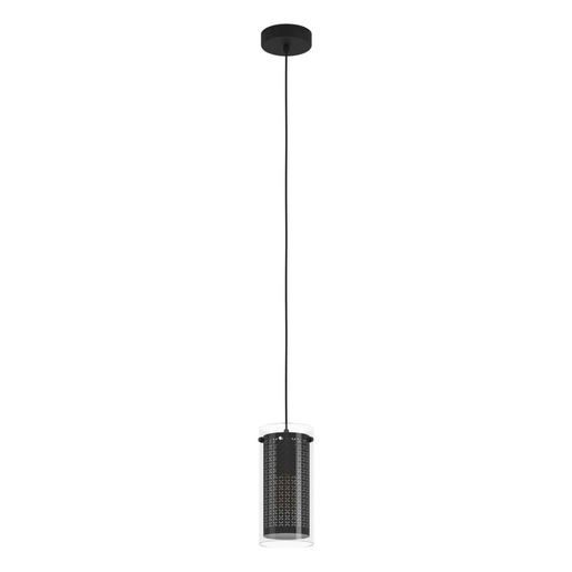 LED Závěsné osvětlení Eglo PINTO TEXTIL 1 černá 900341 Eglo