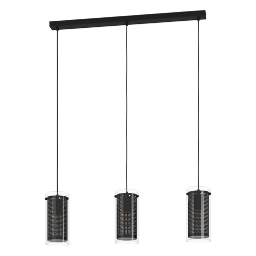 LED Závěsné osvětlení Eglo PINTO TEXTIL 1 černá 900342 Eglo