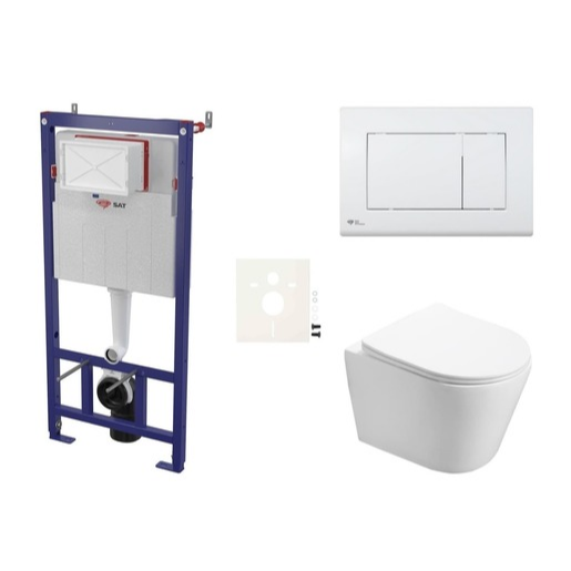 Závěsný WC set do lehkých stěn / předstěnová SAT Infinitio SIKOSSIN20K SAT