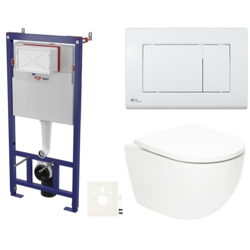 Závěsný wc set do lehkých stěn / předstěnová SAT Fusion SIKOSSTORFU20