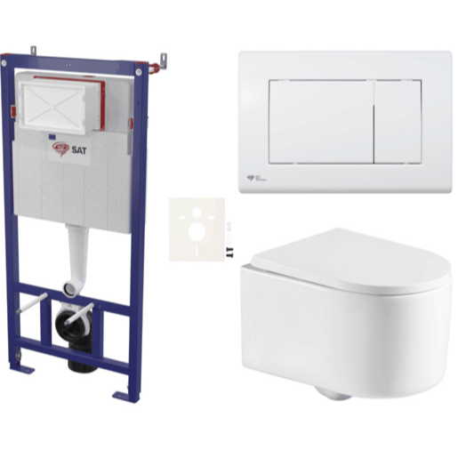 Závěsný wc set do lehkých stěn / předstěnová SAT SIKOSSTOR7220K SAT