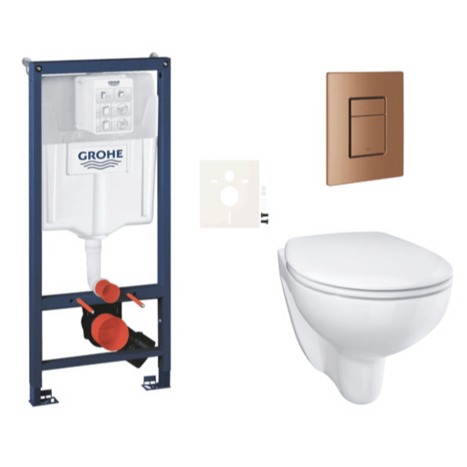 Závěsný wc set do lehkých stěn / předstěnová montáž GROHE Bau Ceramic SIKOGRSBAUSCDL0 Grohe