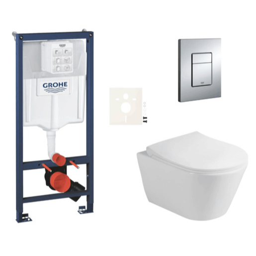 Závěsný wc set do lehkých stěn / předstěnová montáž Glacera Ava SIKOGRSAVAE Grohe