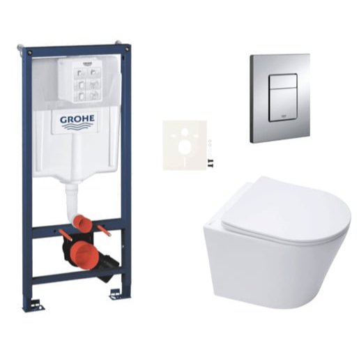 Závěsný wc set do lehkých stěn / předstěnová montáž Swiss Aqua Technologies Infinitio SIKOGRSIN10E Grohe