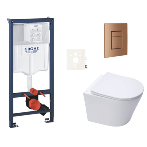 Závěsný wc set do lehkých stěn / předstěnová montáž Swiss Aqua Technologies Infinitio SIKOGRSIN10SCDL0 Grohe