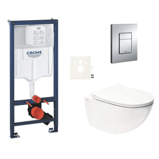 Závěsný wc set do lehkých stěn / předstěnová montáž Swiss Aqua Technologies Infinitio SIKOGRSIN11E Grohe
