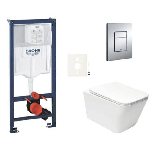 Závěsný wc set do lehkých stěn / předstěnová montáž Swiss Aqua Technologies Infinitio SIKOGRSIN12E Grohe