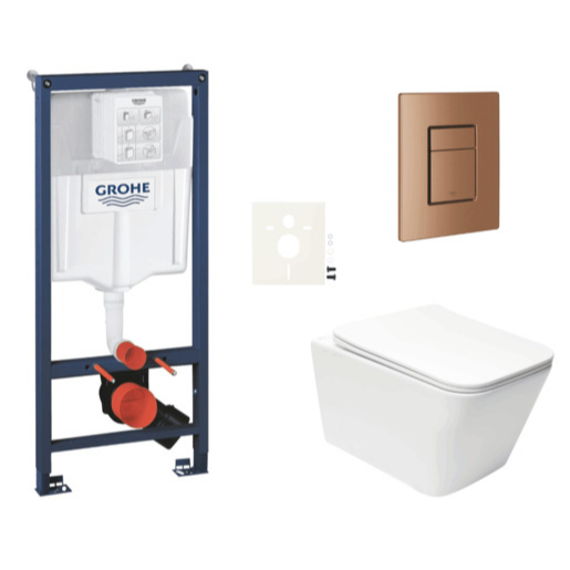 Závěsný wc set do lehkých stěn / předstěnová montáž Swiss Aqua Technologies Infinitio SIKOGRSIN12SCDL0 Grohe