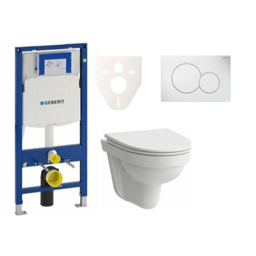 Cenově zvýhodněný závěsný WC set Geberit do lehkých stěn / předstěnová montáž+ WC Laufen Laufen Pro Nordic SIKOGES3H1 Laufen