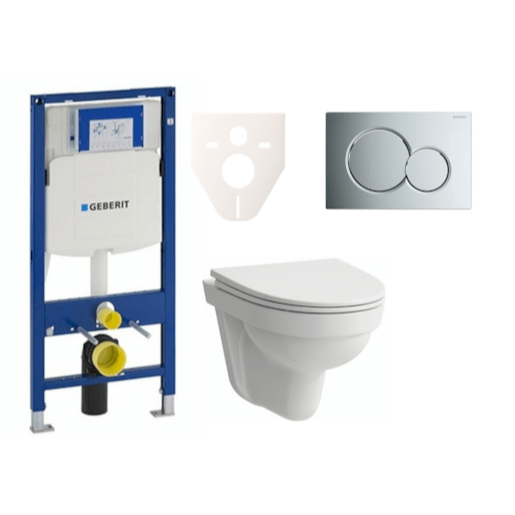 Cenově zvýhodněný závěsný WC set Geberit do lehkých stěn / předstěnová montáž+ WC Laufen Laufen Pro Nordic SIKOGES3H2 Laufen
