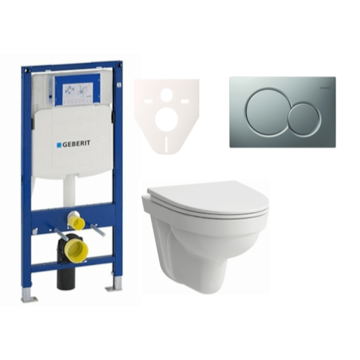 Cenově zvýhodněný závěsný WC set Geberit do lehkých stěn / předstěnová montáž+ WC Laufen Laufen Pro Nordic SIKOGES3H3 Laufen