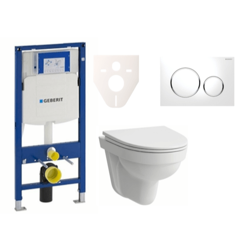 Cenově zvýhodněný závěsný WC set Geberit do lehkých stěn / předstěnová montáž+ WC Laufen Laufen Pro Nordic SIKOGES3H4 Laufen