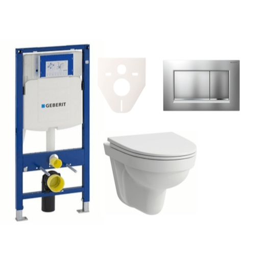 Cenově zvýhodněný závěsný WC set Geberit do lehkých stěn / předstěnová montáž+ WC Laufen Laufen Pro Nordic SIKOGES3H7 Laufen