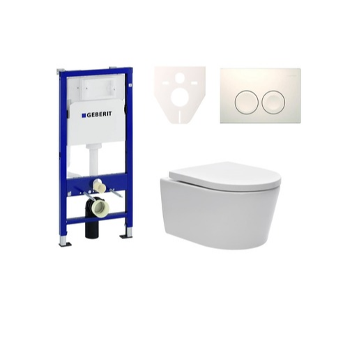 Cenově zvýhodněný závěsný WC set Geberit do lehkých stěn / předstěnová montáž+ WC SAT Brevis SIKOGES6W1 SAT