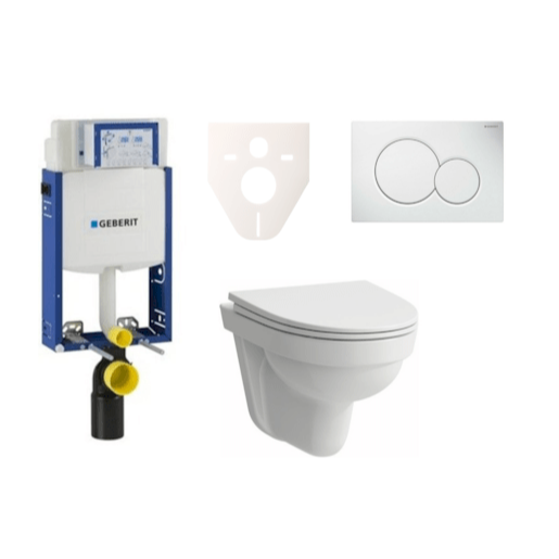 Cenově zvýhodněný závěsný WC set Geberit k zazdění + WC Laufen Laufen Pro Nordic SIKOGE2H1 Laufen