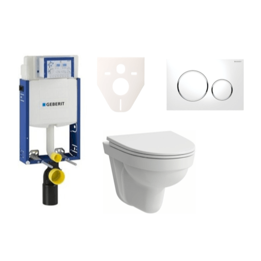 Cenově zvýhodněný závěsný WC set Geberit k zazdění + WC Laufen Laufen Pro Nordic SIKOGE2H4 Laufen