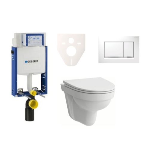 Cenově zvýhodněný závěsný WC set Geberit k zazdění + WC Laufen Laufen Pro Nordic SIKOGE2H5 Laufen