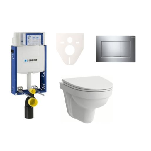 Cenově zvýhodněný závěsný WC set Geberit k zazdění + WC Laufen Laufen Pro Nordic SIKOGE2H6 Laufen