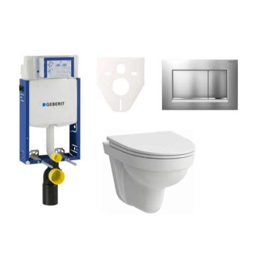 Cenově zvýhodněný závěsný WC set Geberit k zazdění + WC Laufen Laufen Pro Nordic SIKOGE2H7 Laufen