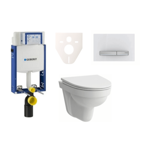 Cenově zvýhodněný závěsný WC set Geberit k zazdění + WC Laufen Laufen Pro Nordic SIKOGE2H8 Laufen