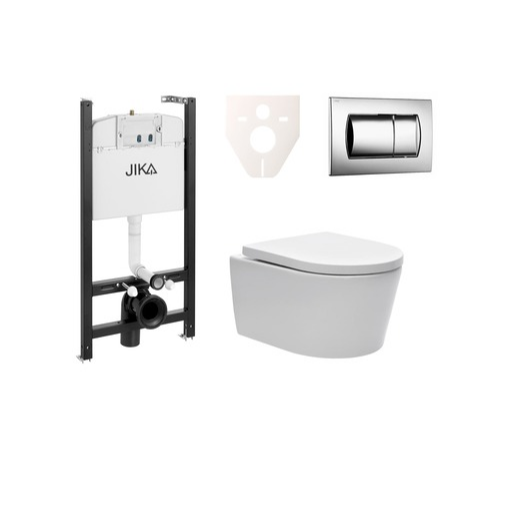 Cenově zvýhodněný závěsný WC set Jika do lehkých stěn / předstěnová montáž+ WC SAT Brevis SIKOJSW2 SAT