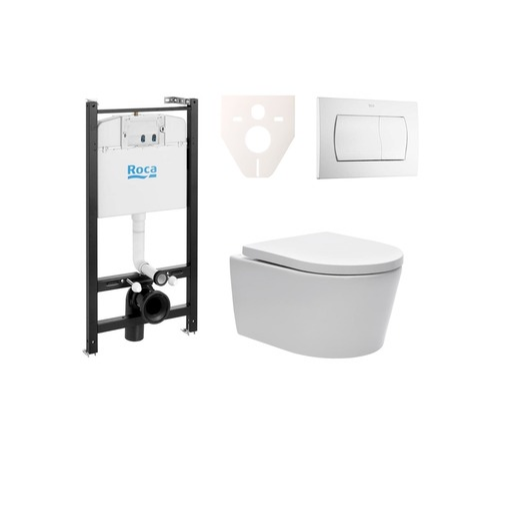 Cenově zvýhodněný závěsný WC set Roca do lehkých stěn / předstěnová montáž+ WC SAT Brevis SIKORSW1 SAT
